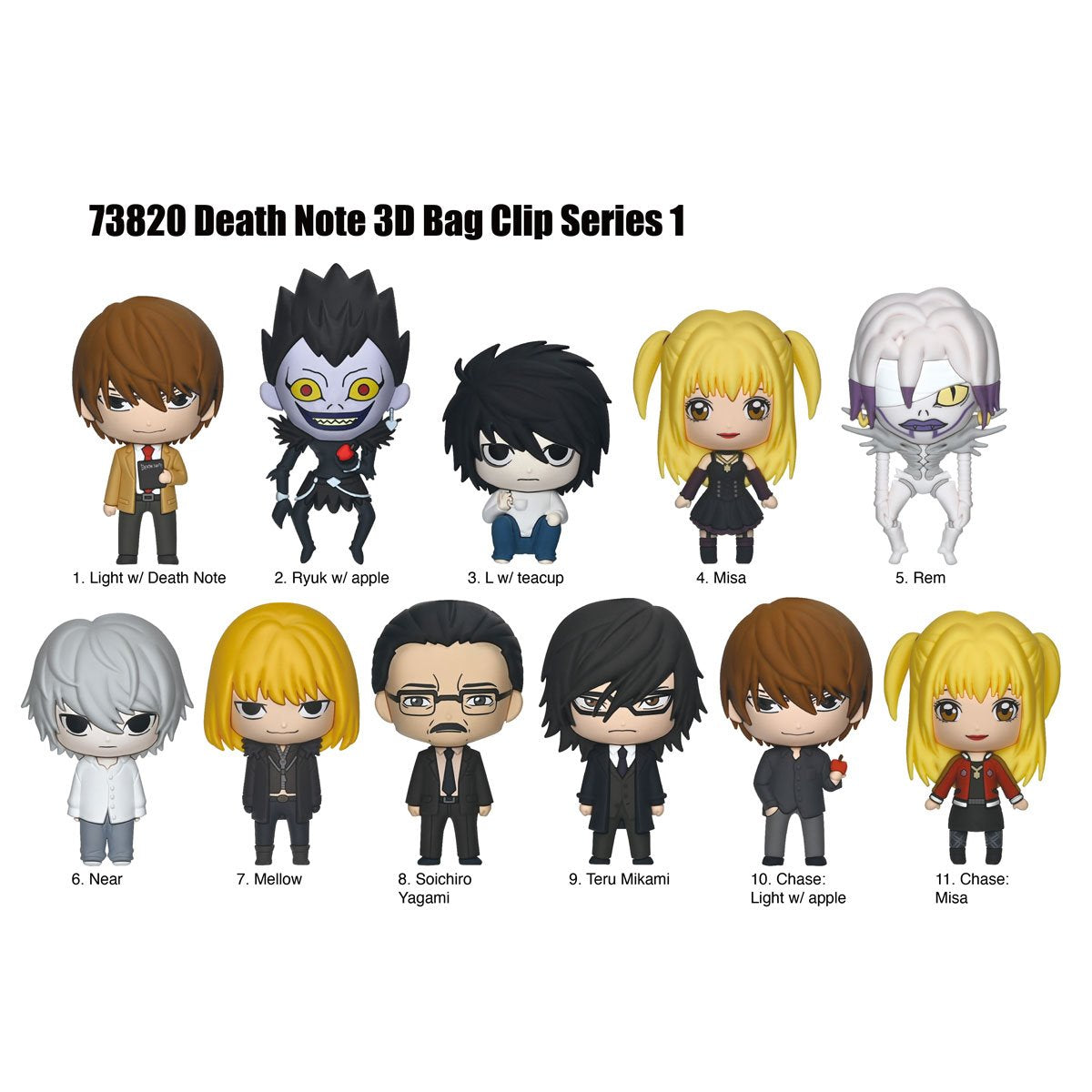 Death Note: 3D Foam Bag Clip Series 1
