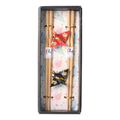 Crane Moon Origami Crane Bamboo Chopsticks & Ceramic Rest Gift Set