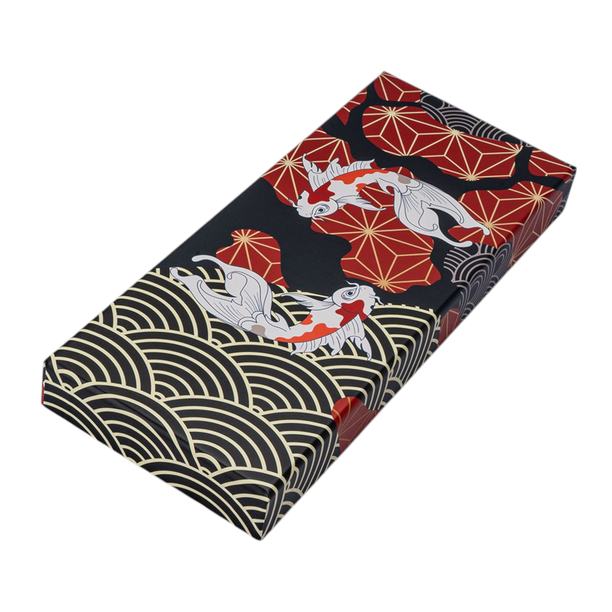 Japanese Koi Fish Bamboo Chopsticks & Ceramic Rest Gift Set