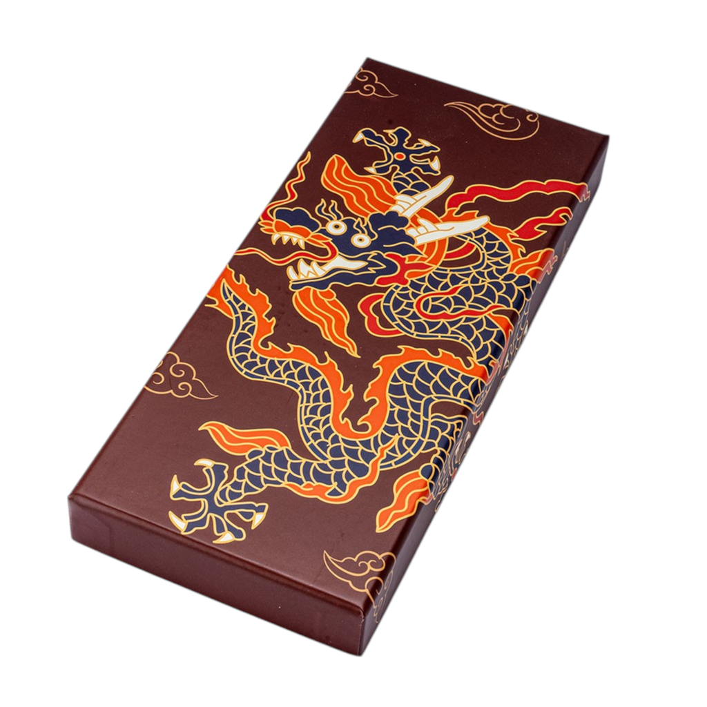 Oriental Dragon Bamboo Chopsticks & Ceramic Rest Gift Set